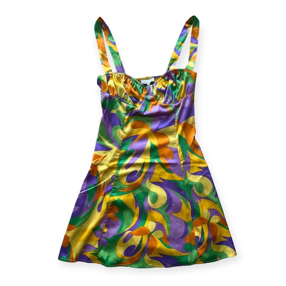 WeWoreWhat Ruched Bralet Saved by The Bell Dress - Size S - Picture 3 of 5